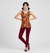 Renai Venetian Red LYCRA® Mid-Rise Leggings